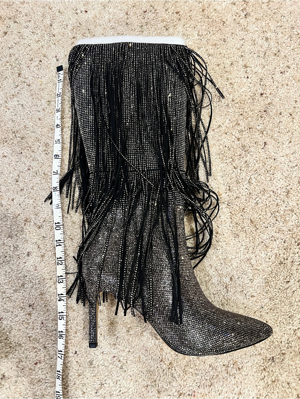 International Concepts Ishani Fringed Rhinestone Knee-High Boots - Picture 6 of 9
